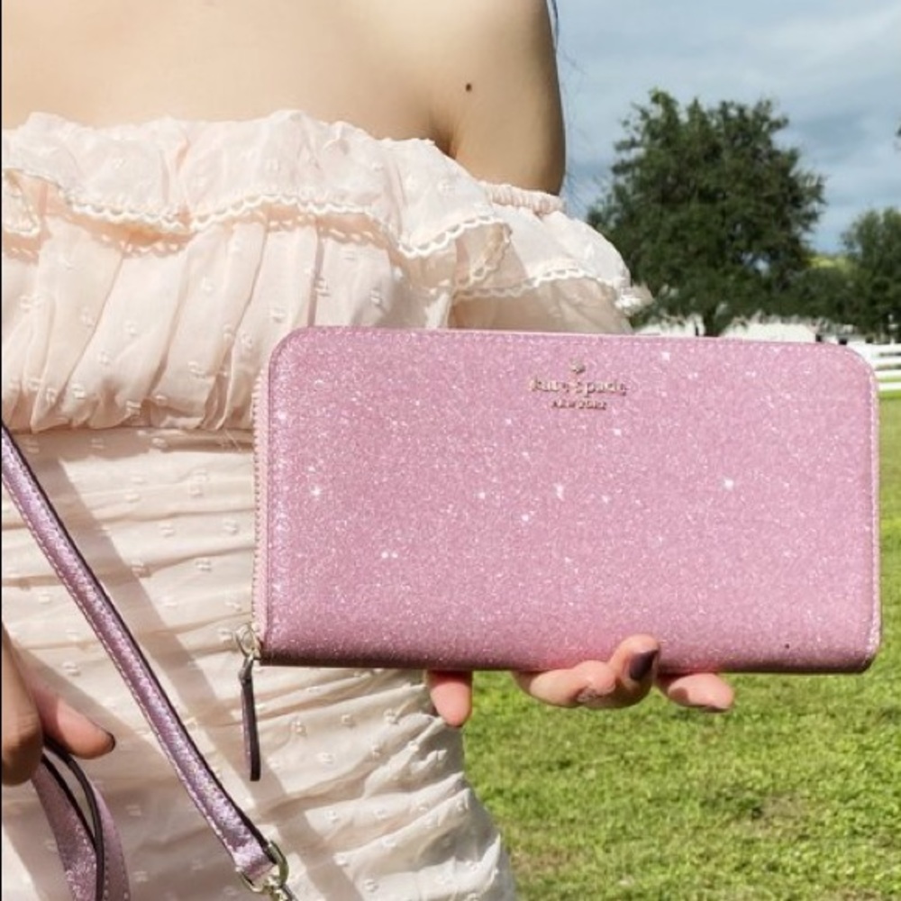 Kate Spade Sparkly Rose Continental Wallet